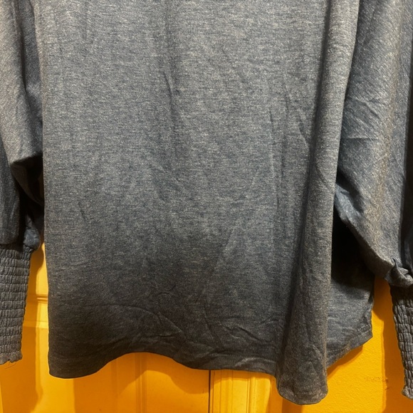 Sucolan Blue Women’s Oversized Fall Fashion Trendy Shirt Ruffle Long Sleeve Sz L - Picture 7 of 13